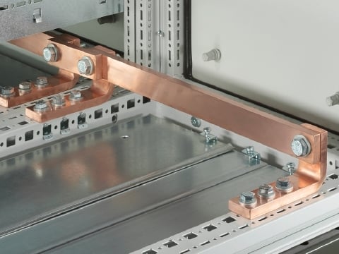 9661300 Grounding Busbar With Integral Holes, 38 in L x 39 in W, Electro Copper