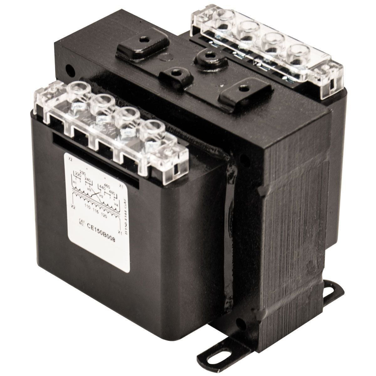 CE250B008 CE Series Encapsulated Open Core and Coil Industrial Control Transformer, 240 x 480 V AC Primary, 110/115/120 VAC Secondary, 0.25 kVA Power Rating, 50/60 Hz, 1 Phase