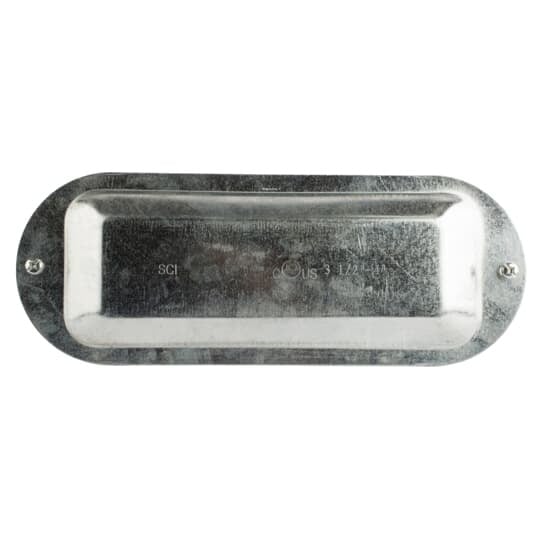 K350S T&B Oval Raised Dome Conduit Body Cover With Stainless Steel Stamped Steel Screw, 3-1/2 in Hub, For Use With Series 35 EMT Conduits, Stamped Steel, Zinc Plated