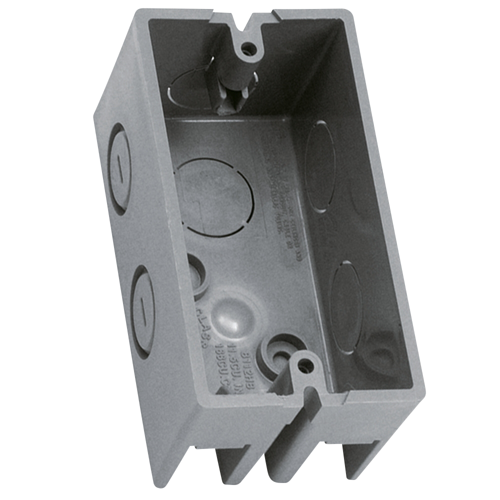B112HB Carlon Non-Metallic Utility Handy Box, Thermoplastic, 12 cu-in Capacity, 1 Gangs, 6 Knockouts