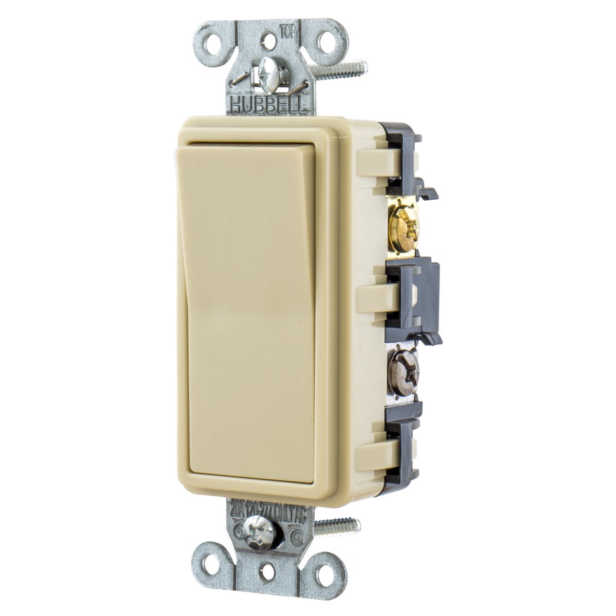 RSD415I 4-Way General Purpose Self-Grounding Standard Decorator Switch, 120/277 V, 15 A, 4155 W Power Rating, 2 Position Contact