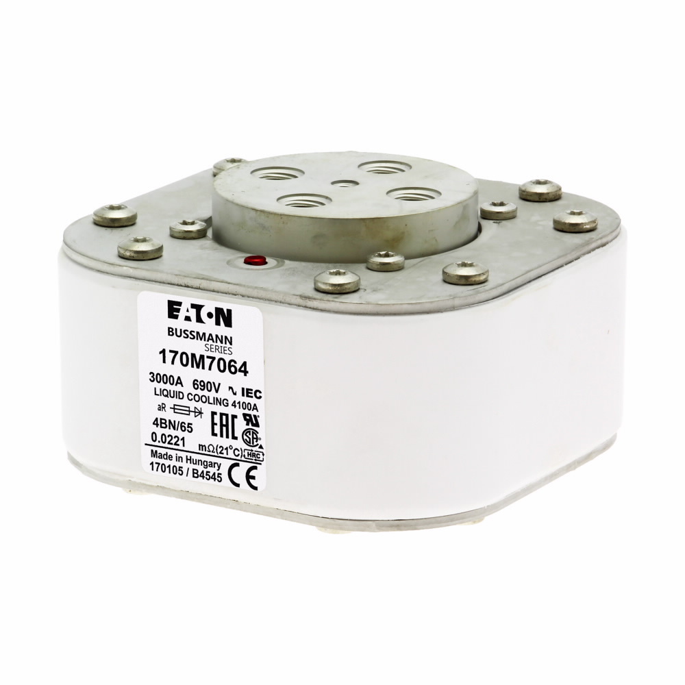 170M7064 Semiconductor Fuse, 3000 A, 200 kA Interrupt, Class: Class AR, Square Body