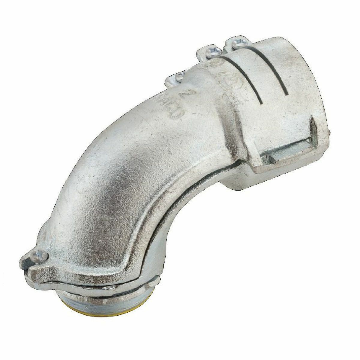 3210 Insulated Squeeze Conduit Connector, 2-1/2 in Trade, 2.53 in Cable Openings, Malleable Iron, Electro-Plated Zinc