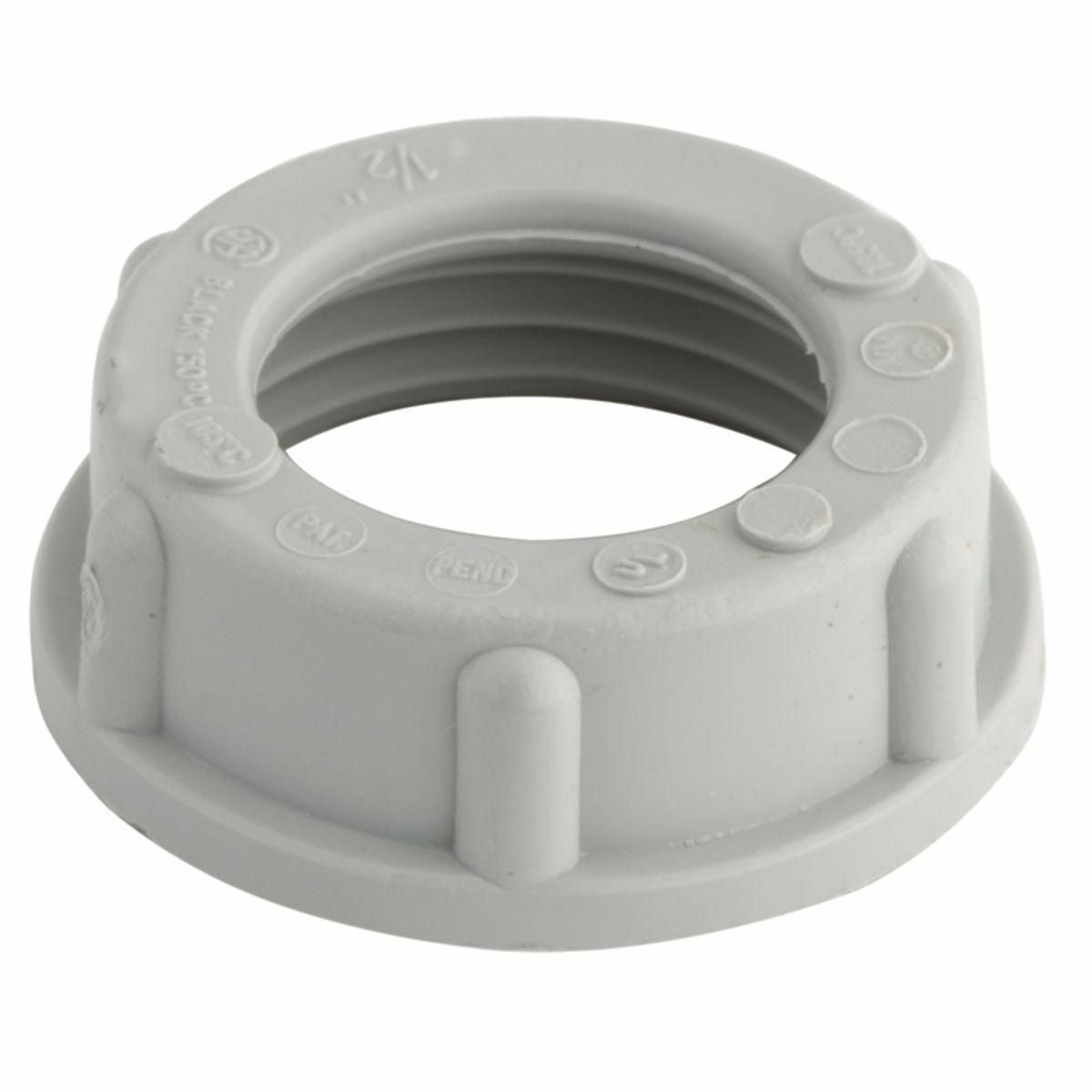 1404 Conduit Bushing, 1 in Trade, Polypropylene, Electro-Plated Zinc