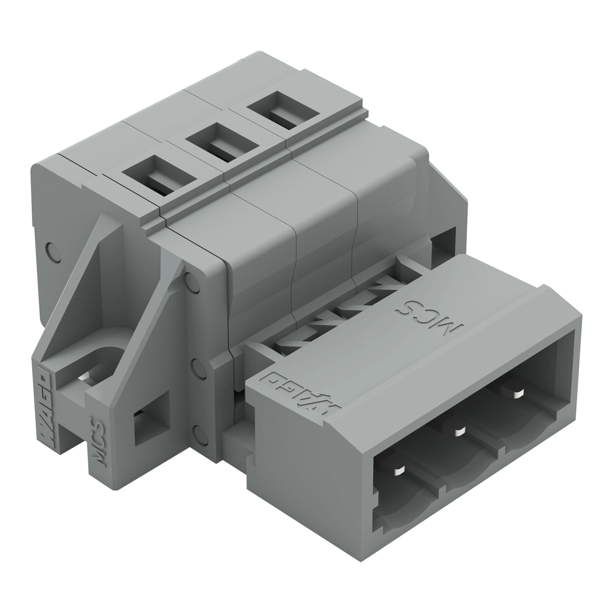 231-603/019-000 Operating Tool 1-Conductor Male Connector, 630 V, 12 A, 28 to 12 AWG Wire, 3 Poles, Panel Mount