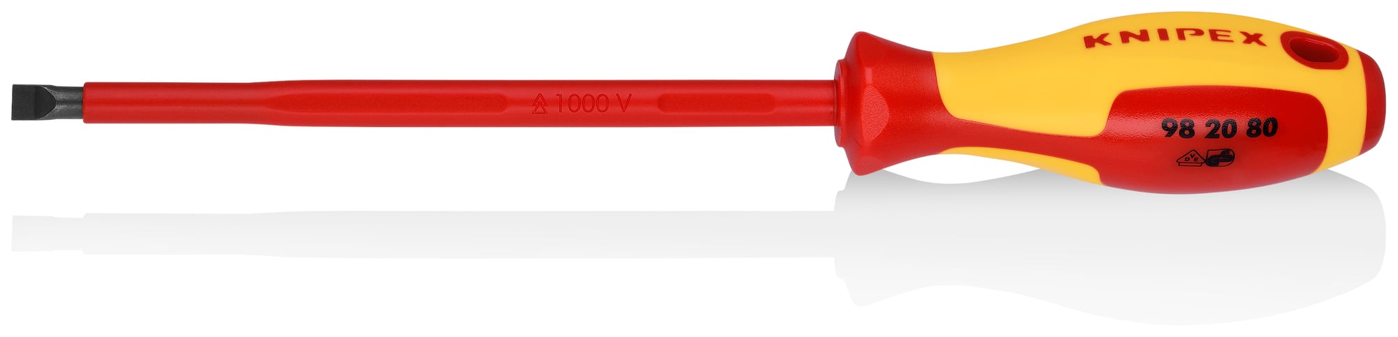 Slotted Screwdriver, 7 in.-1000V Insulated, 5/16 in. tip, 11 3/4 in., Multi-Component, VDE