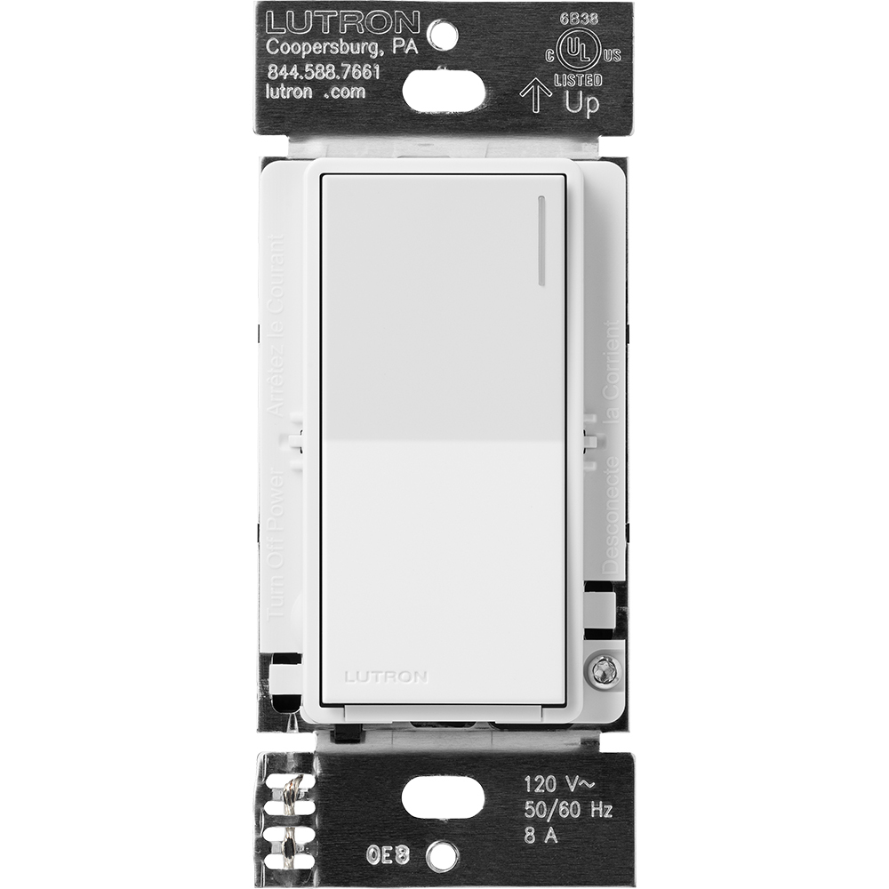 RRST-8ANS-WH Sunnata RF Neutral Switch for RA3 Systems, 8 Amp, 1 Pole/Multi-Location, Neutral Required, 120V, White