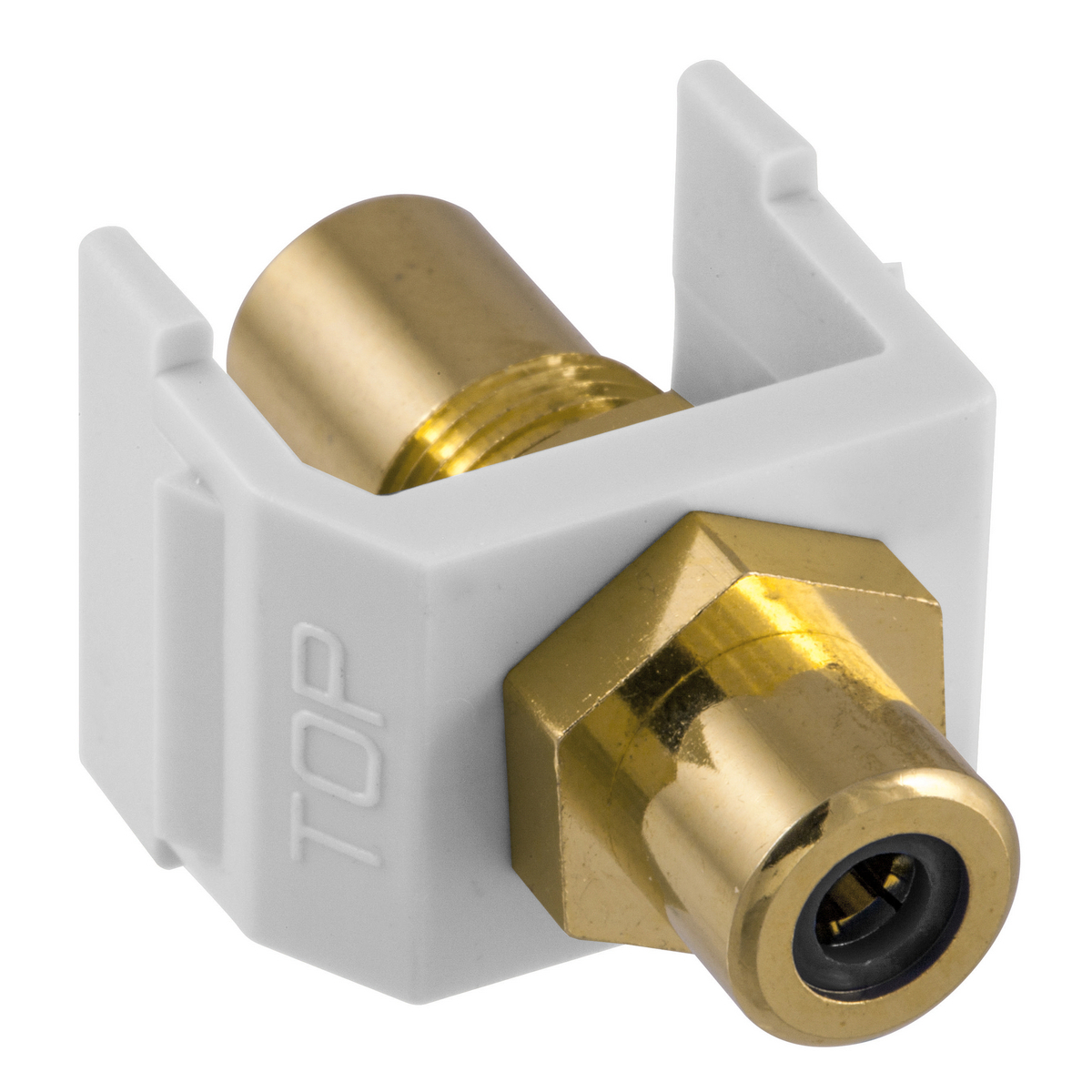 SFRCBKFFW Pass-Through Standard RCA Connector, Plug-N-Play/Female x Female Coupler Connector