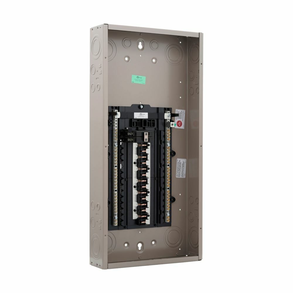 CHP30B100X5 1-Phase Insulated/Bondable Split Main Breaker Load Center, 120/240 V AC, 100 A, 60 Poles, 10 kA Interrupt