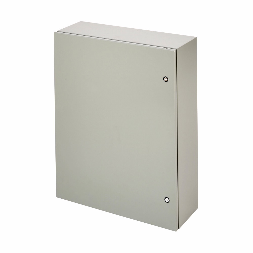 302412-SD Premier 1-Solid Door Slotted Electrical Enclosure, 24 in W x 12 in D x 30 in H, NEMA 4/12 NEMA Rating, Carbon Steel