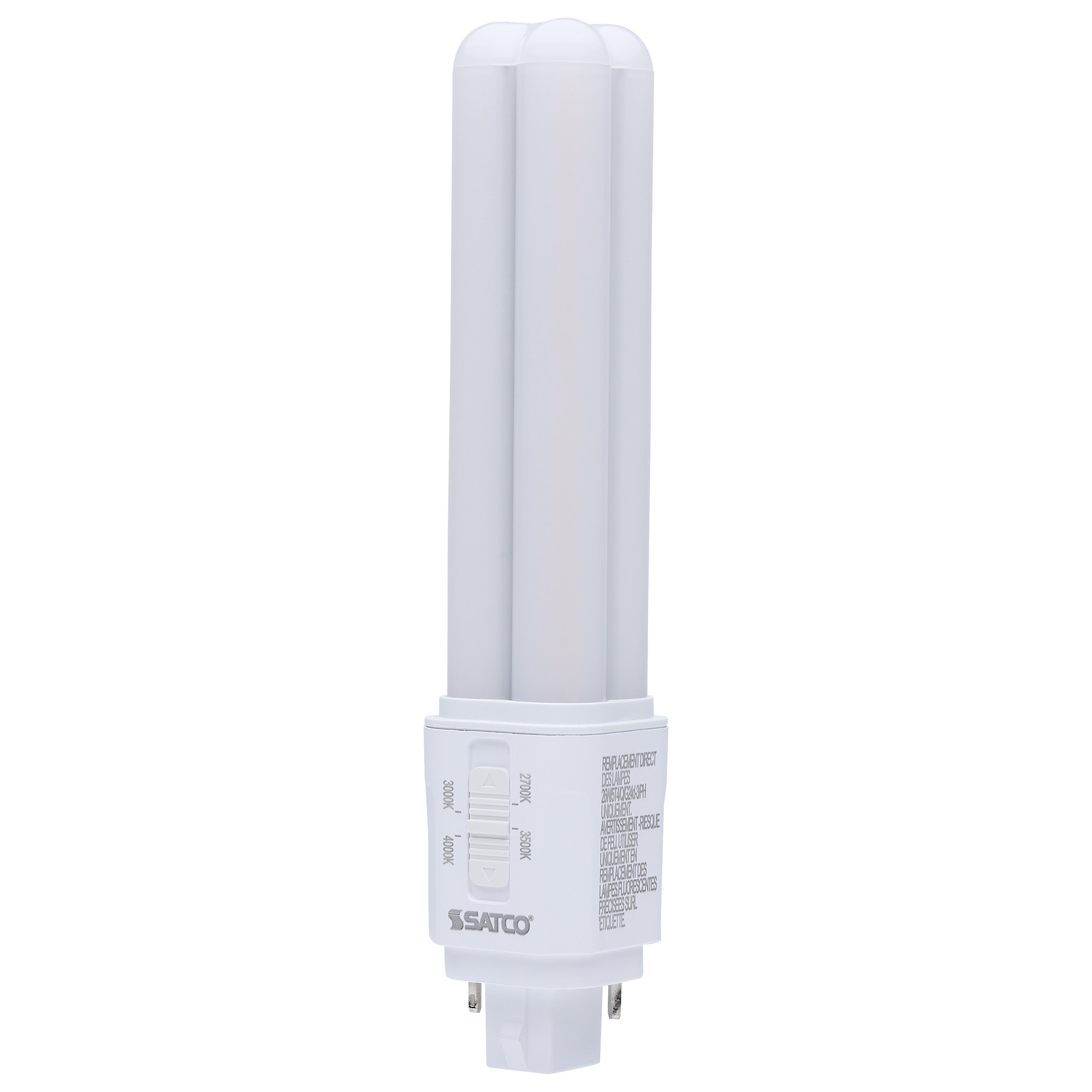 9 Watt LED PL - 27K/3K/35K/4K CCT Selectable - G24d Base - Type B - 120-277 Volt