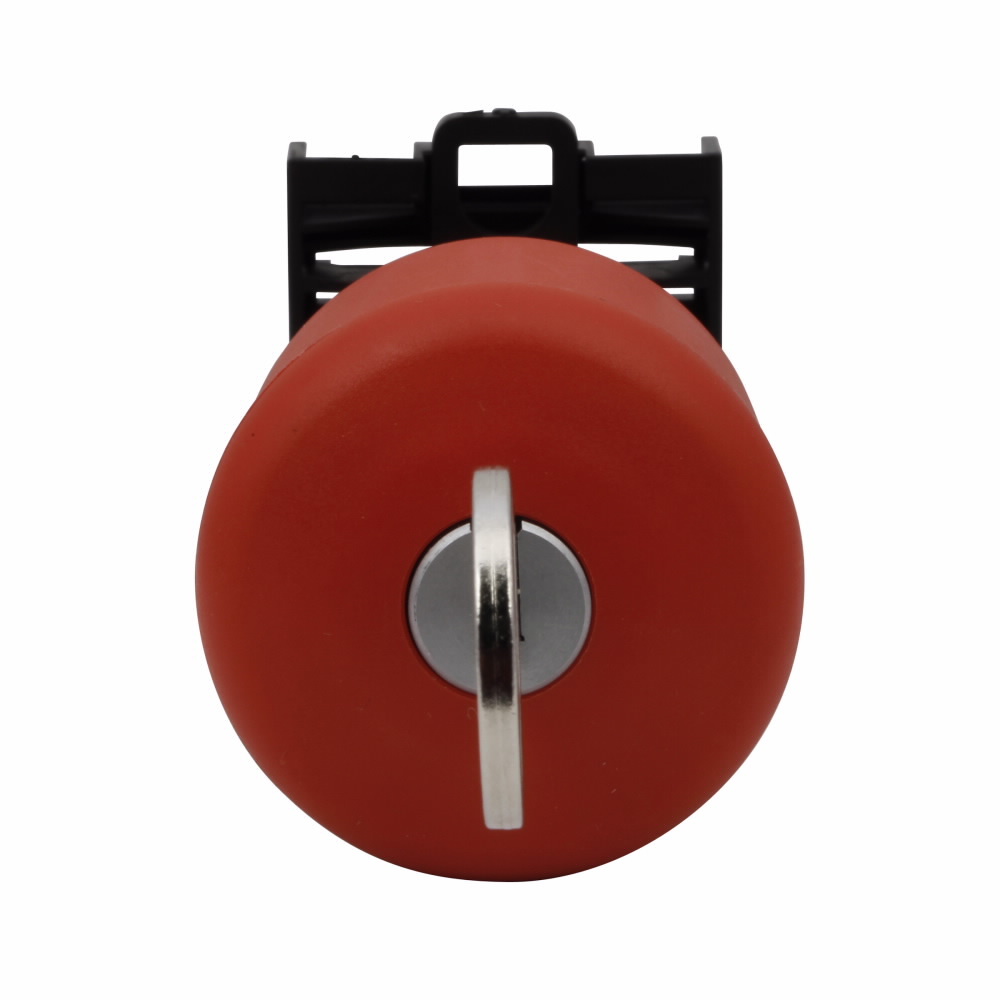 M22-PVS-K01 M22 Key Release Modular Non-Illuminated Emergency Stop Pushbutton, 22.5 mm, 1NC Contact, Keyed Operator, Red
