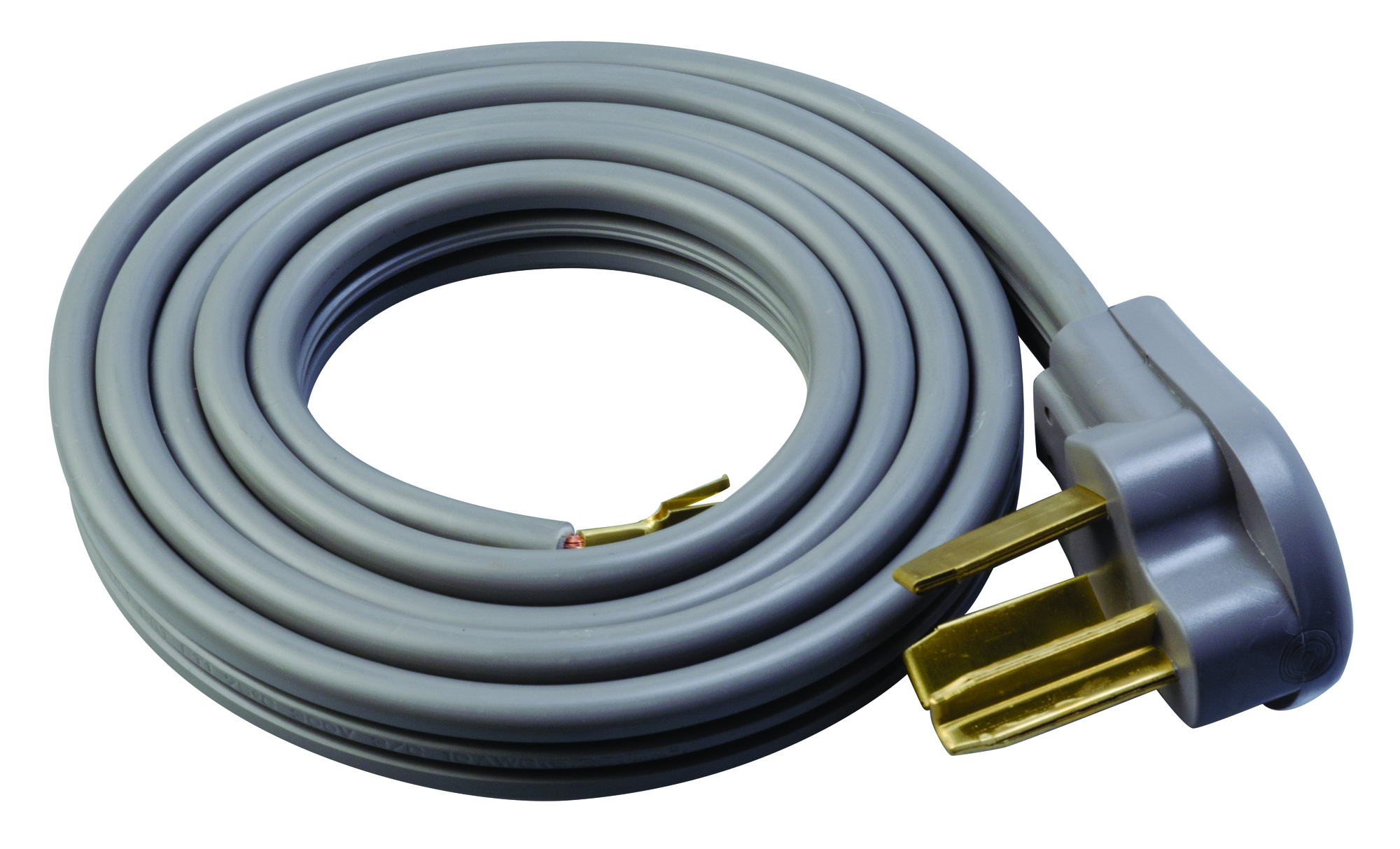 6ft SRDT Flat Replacement Dryer Cord, 10/3, 30 Amp, Gray