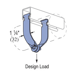 P1119AS-EG Assembled Pipe Clamp, 3 in Conduit, 800 lb Load, 3-1/2 in OD, HRPO Steel