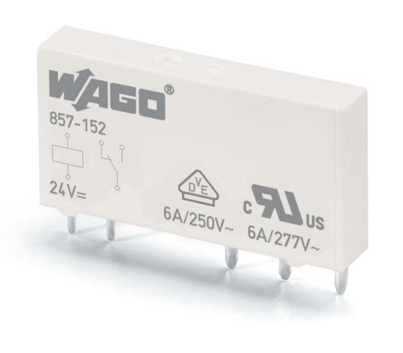 Basic relay; Nominal input voltage: 24 VDC; 1 changeover contact; Limiting continuous current: 6 A; Module width: 5 mm; Module height: 15 mm