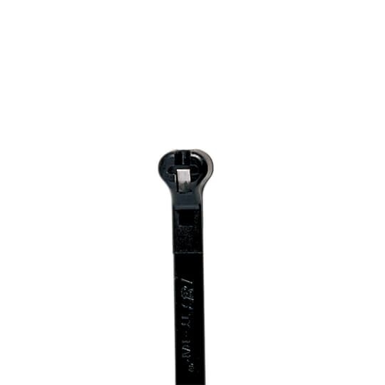 TY523MX Ty-Rap 2-Piece High Performance Standard Cable Tie, 3.6 in L x 0.09 in W x 0.04 in THK, Nylon/Polyamide 6.6, Black