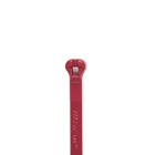 Cable Tie, Red Polyamide (Nylon 6.6) for Temperatures up to 85 Degrees Celsius (185 F) for Indoor Applications, UL/EN/CSA62275 Type 2/21S Rated for AH-2 Plenum and as a Flexible Cable and Conduit Support, Length of 289.7mm (11.40 Inches), Width of 4.82mm (0.19 Inches), Thickness of 1.3mm (0.05 Inches), Tensile Strength Rating of 222 Newtons (50 Pounds), Military Specified (MIL-SPEC  MS3367-7-2)