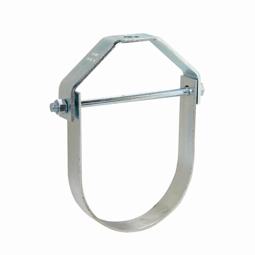 B3100-4ZN Slide-Rite Standard Pipe Clevis Hanger, 4 in Pipe, 5/8-11 Rod, 1430 lb Load, Steel, Zinc Plated