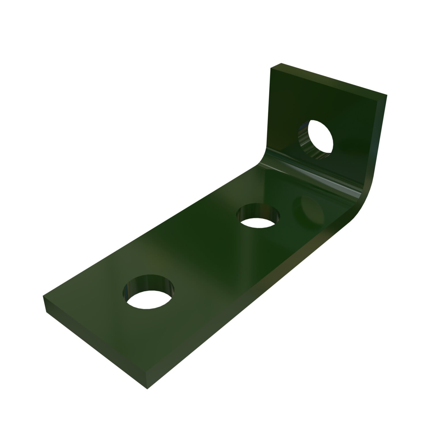 P1326-GR P1326 90 deg Angle Fitting, 3 Holes, 1-5/8 in L x 4-1/8 in W x 1/4 in THK, Steel