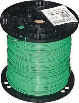22968206 SIMpull Type THHN/THWN/MTW/AWM Building Wire, 600 V AC, (1) 12 AWG Stranded Copper Conductor, 2500 ft L, Green