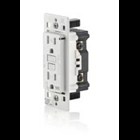 15A-125V Tamper Resistant Smart Lock PRO GFCI Receptacle with Cheetah Speed Anchors and Cheetah Adaptor Plate, Ivory