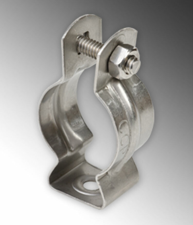 S61200MH00 Mini Conduit Hanger, 1-1/4 in, For Use With Rigid Conduits, Stainless Steel, Polished Silver
