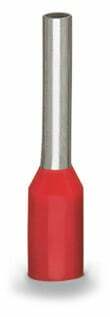 Insulated ferrule sleeve - Wago (216 series) - for 1 x 1mm2 - Red color - length 14mm - Diameter 3mm insulated collar / 1.4mm ferrule
