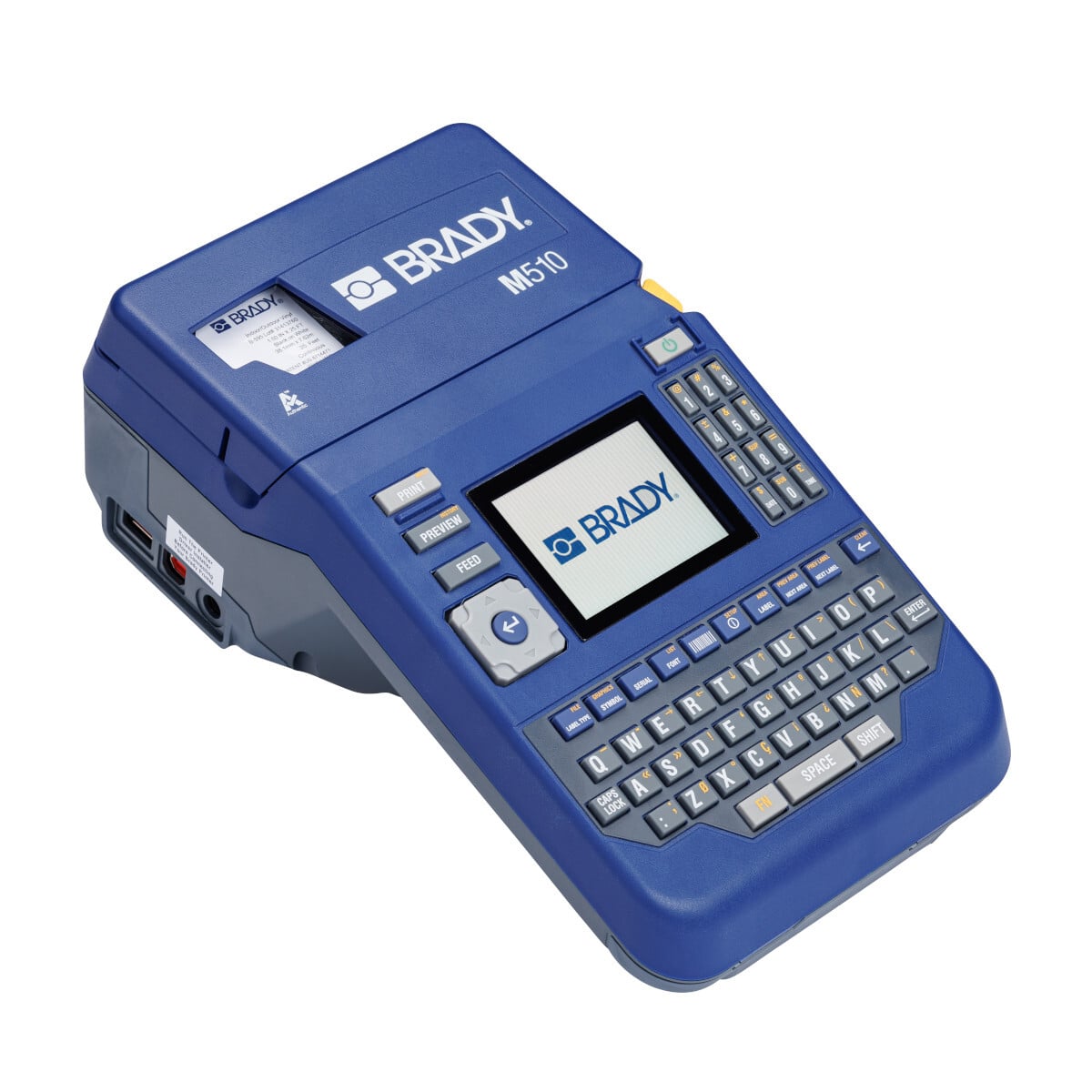 M510 Portable Single Color Label Printer, Thermal Transfer Print, 1.5 in W Tape, 4 to 170 Point Font, Power Source: 110 to 240 V, LCD Display