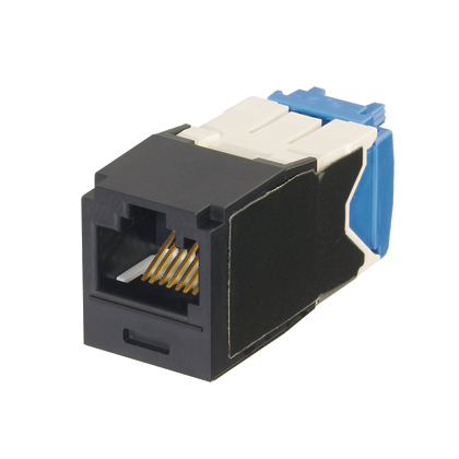 Mini-Com UTP RJ45 Cat 6A Keyed TG Jack Module, Red