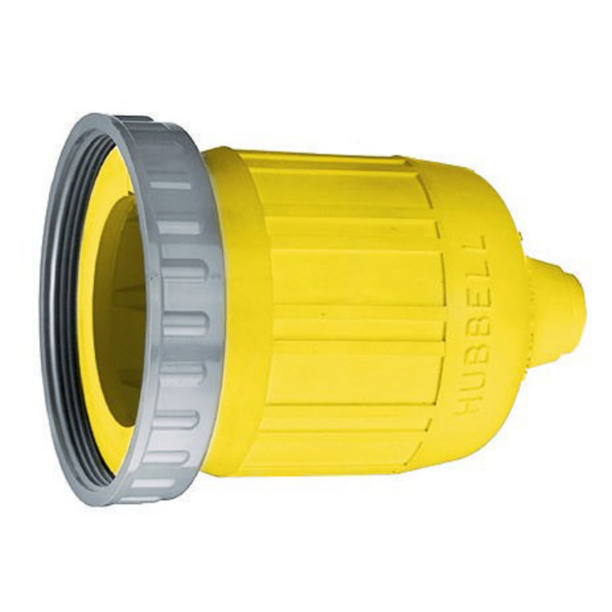 HBL60CM33 Weatherproof Standard Sized Molded Short Device Boot, For Use With 3-Wire 20/30 A Plug and HBL316CRC, HBL332CRC Connector Body, Device Mount, Elastomer, Yellow