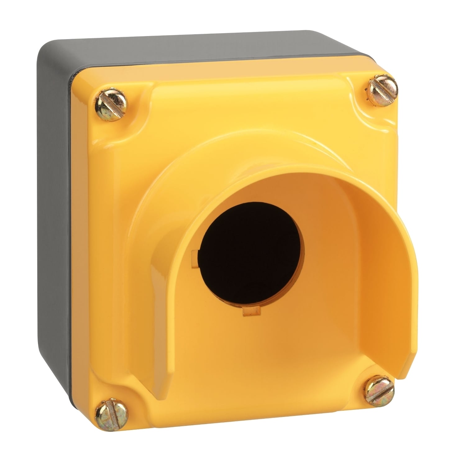 9001KYG1Y Harmony Control Station Enclosure With Guard, 4 in L x 5-1/2 in W x 3.63 in D, 1 Outlet, NEMA 1/3/4/6/12/13 NEMA Rating, Aluminum
