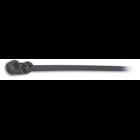 Integrated Mounting Hole Cable Tie, Black Polyamide (Nylon 6.6) for Temperatures up to 105 Degrees Celsius (221 F), Weather and Ultraviolet Resistant , Length of 198.12mm (7.8 Inches), Width of 4.57mm (0.18 Inch),  Tensile Strength Rating of 222 Newtons (50 pounds), #10 Mounting Screw