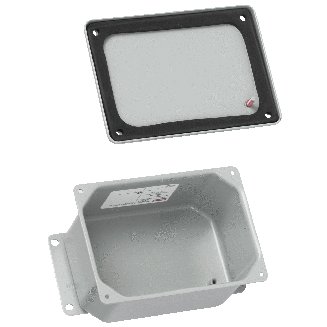 A843DSC Contoured Junction Box, 8 in H x 4 in W x 2-3/4 in D, Flat Screw Cover, NEMA 4/IP66 NEMA Rating, Steel