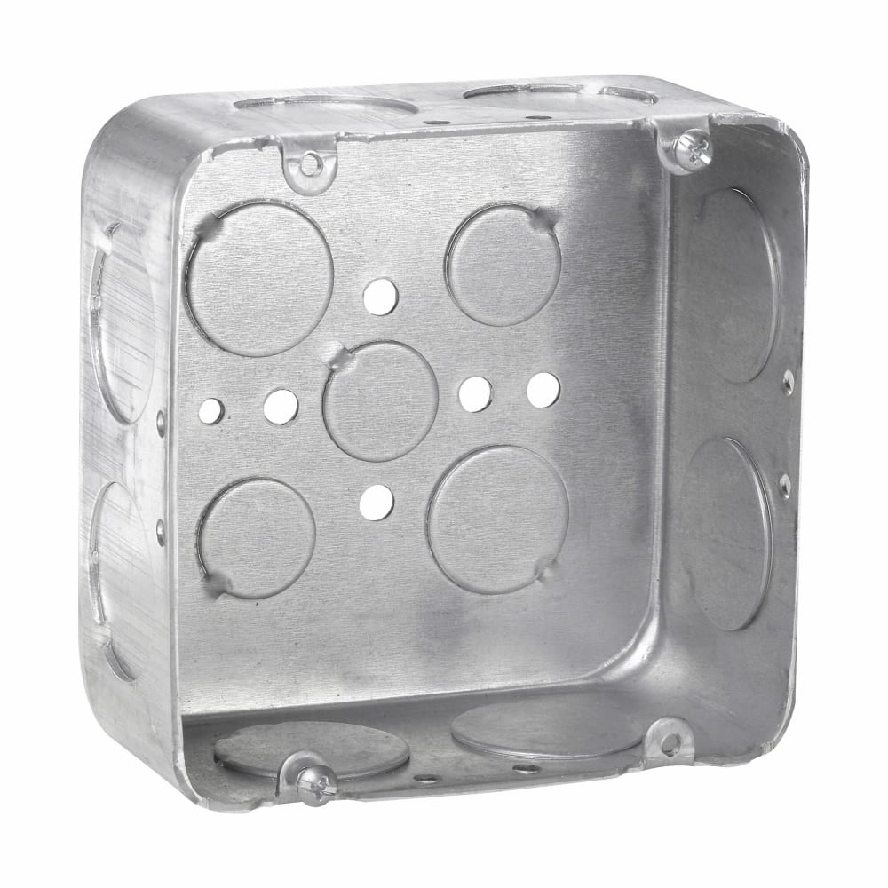 TP560 TP Drawn Outlet Box, Steel, 42 cu-in Capacity, (13) Knockouts, 4-11/16 in H x 4-11/16 in W x 2-1/8 in D