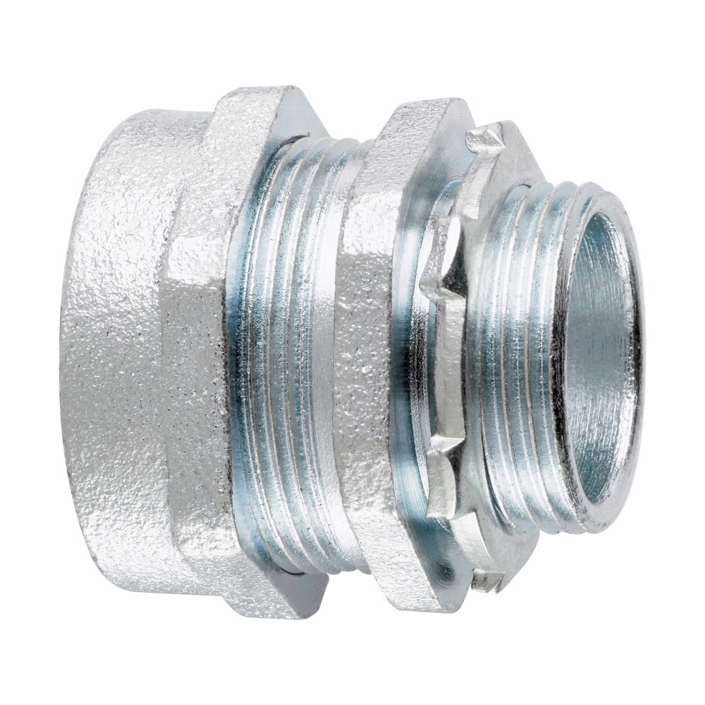 CPR12 Type CPR Insulated Straight Compression Connector, 3/4 in Trade, For Use With Rigid/IMC Conduit, Malleable Iron, Zinc Plated