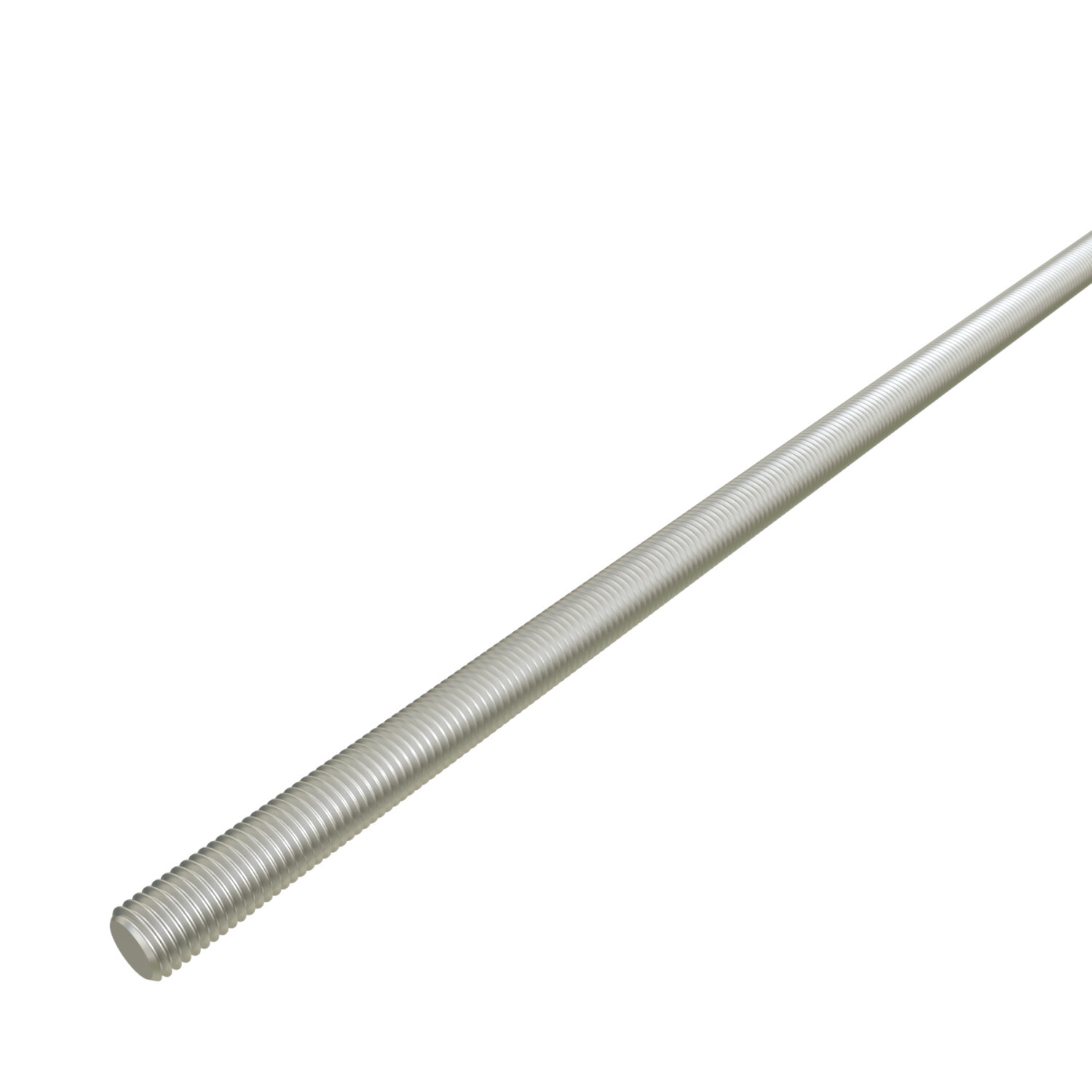 S40512TR00 Threaded Rod, 1/2-13, 12 in OAL, Stainless Steel, Polished
