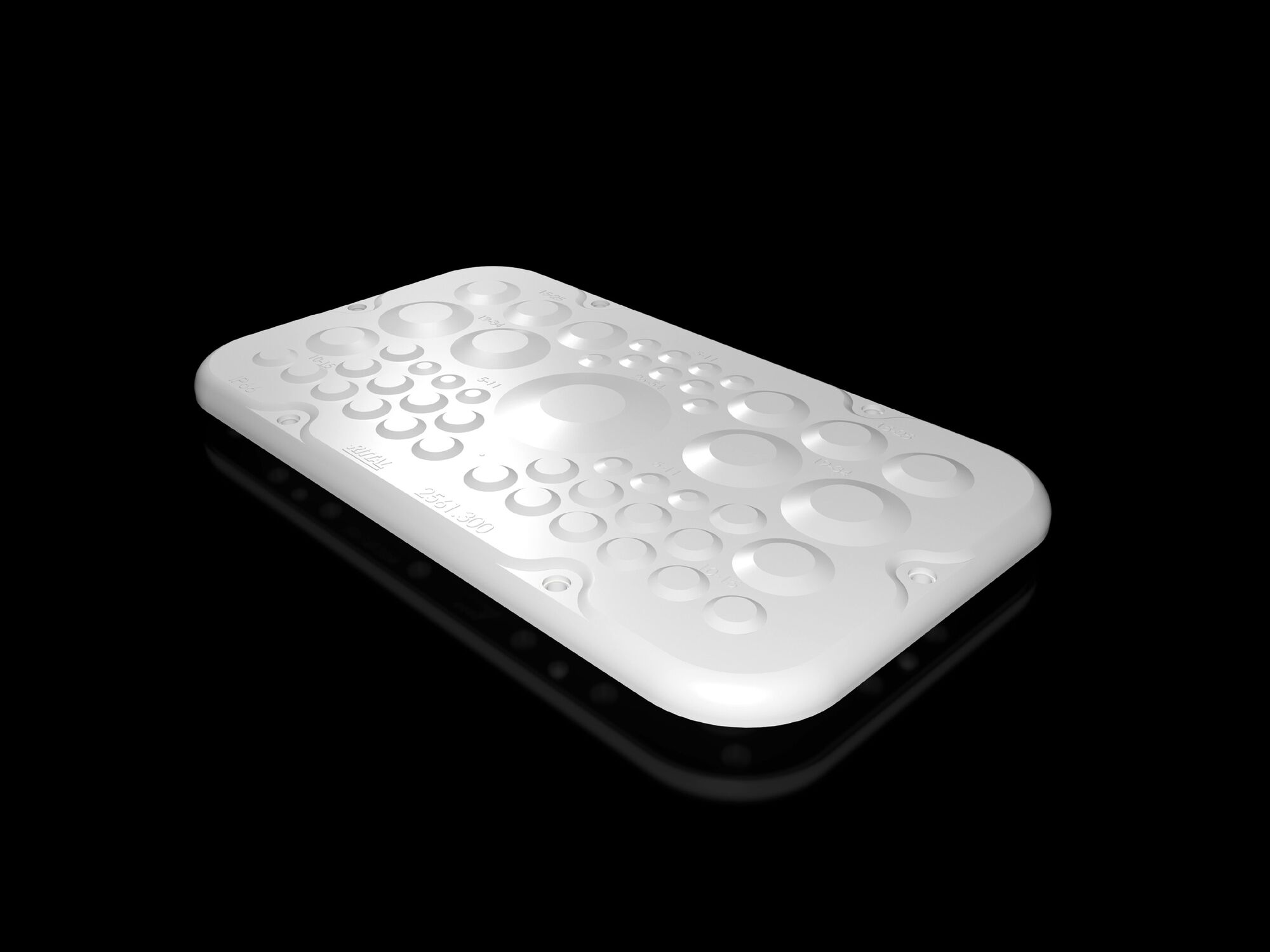 2561300 Halogen-Free SZ Gland Plate With Membranes, For Use With AX Series 1033.000 300 mm W x 210 mm D x 300 mm H Compact Enclosures, Plastic, RAL 7035