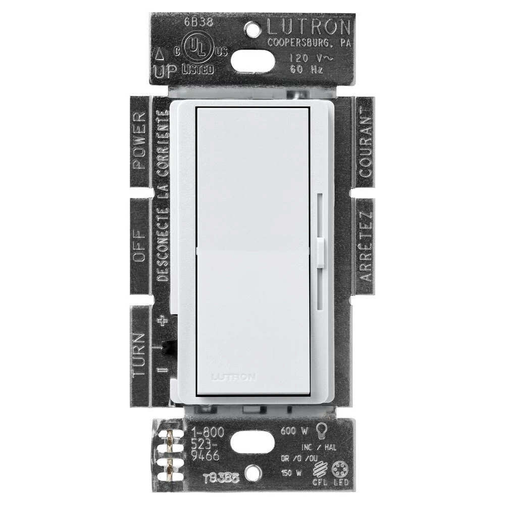 DVSCCL-153P-MI Diva LED+ Dimmer Switch,  No Neutral Required, 150W LED, 1 Pole/3-Way, 120V, Mist