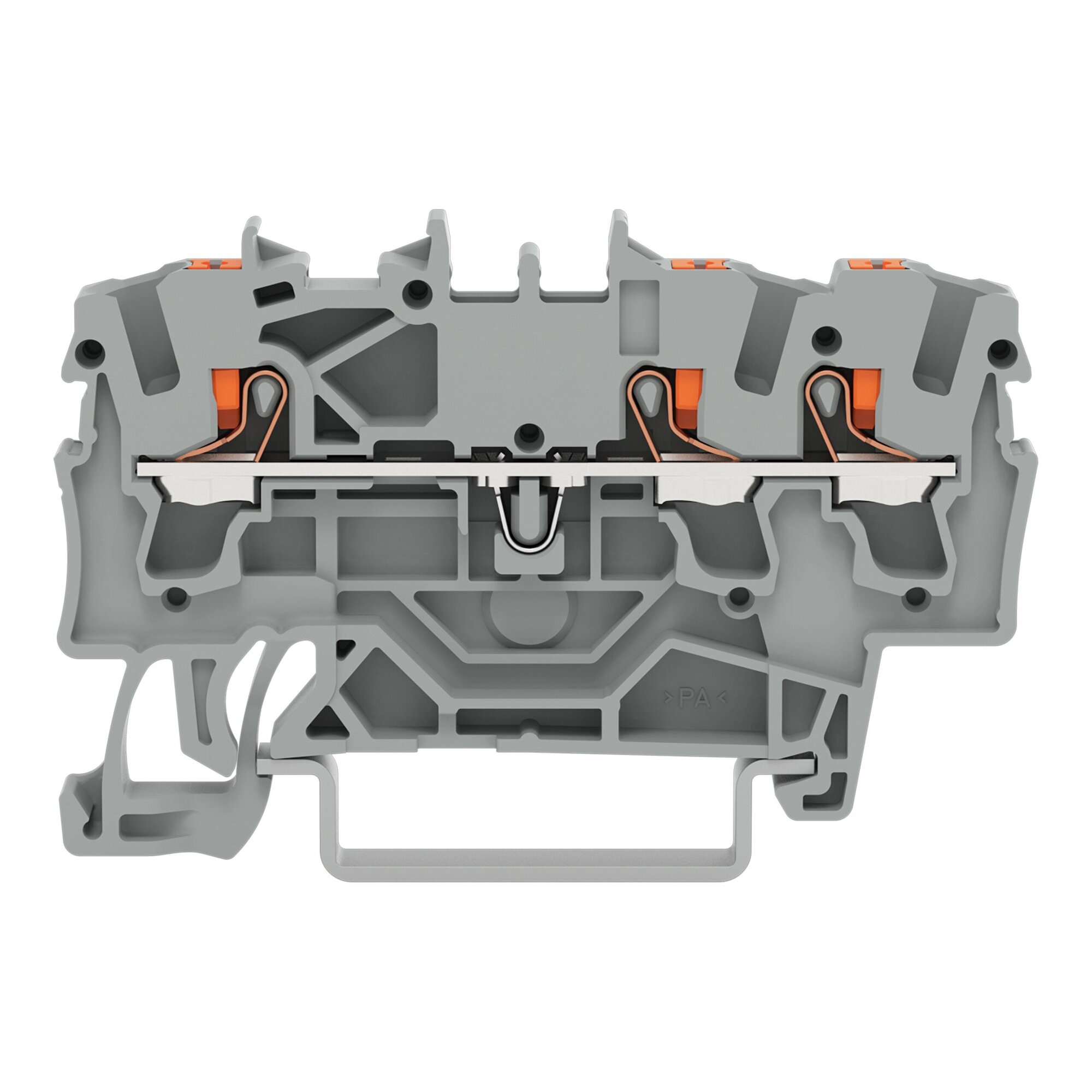 2202-1301 2202 3-Conductor Terminal Block, 1.29 in L x 0.20 in W x 2.33 in H, Polyamide