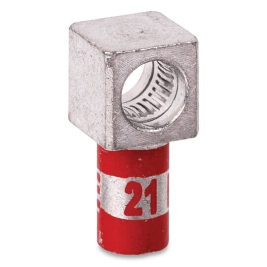 MD8F-1 Color-Keyed 1-Load Female Motor Lead Pigtail Disconnect, 8 AWG Beryllium Copper Conductor, Die Code: 21, Copper