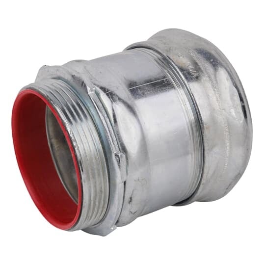 TC718A Steel City Insulated Compression Connector, 3 in Trade, For Use With EMT Conduit, Steel, Zinc Plated