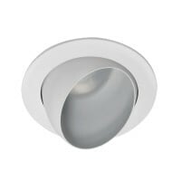 19506WH Adjustable Eyeball Trim, 2-3/4 in ID x 5 in OD, Incandescent Lamp, For Use With 4 in Recessed Housing, Aluminum