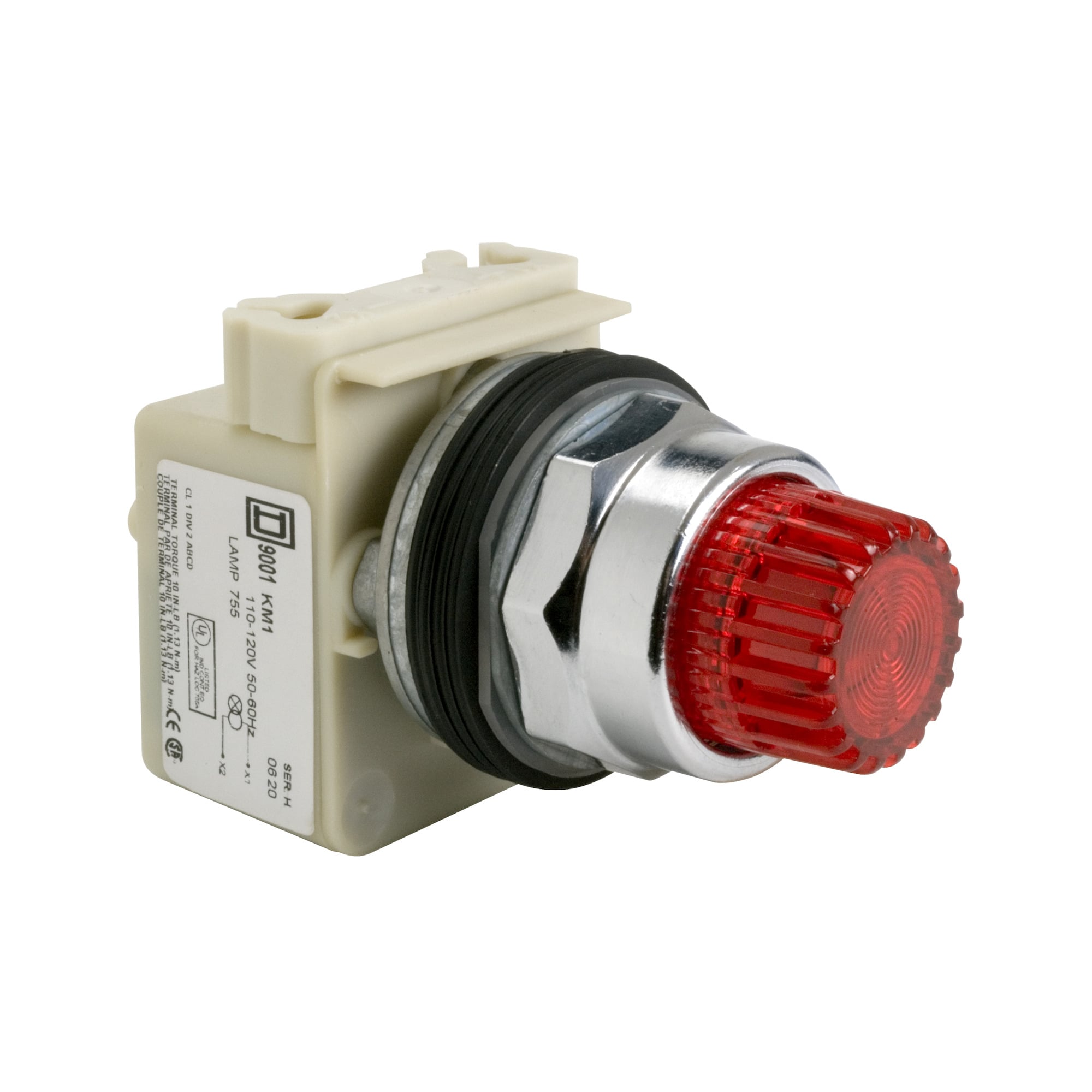 9001K2L38LRR Harmony Illuminated Pushbutton Operator, 30 mm, Projecting Operator