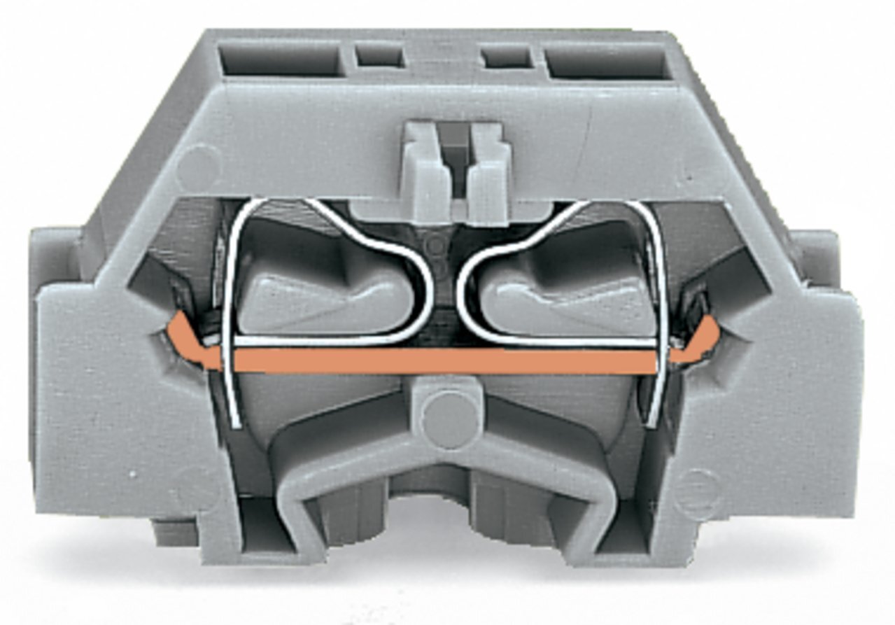 261-301 2 Conductor Terminal Block, 500 V, 24 A, 28 to 14 AWG Wire, Flange Mounting