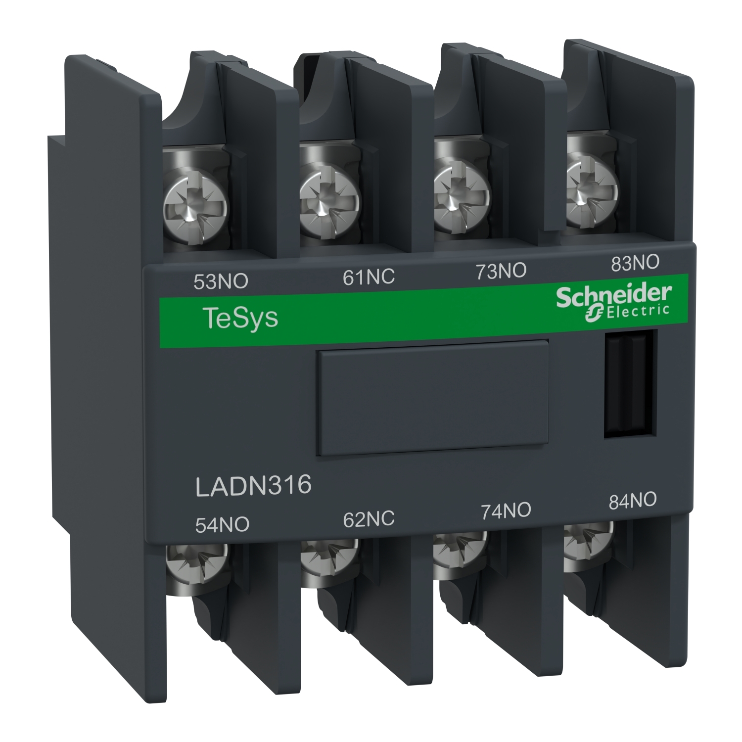 LADN316 TeSys Instantaneous Auxiliary Contact Block, 690 V AC, 10 A, 3NO-1NC Contacts