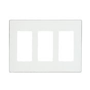 80311-SE Decora Plus Screwless Standard Size Wall Plate, 3 Gangs, 6.37 in W x 4.61 in H, Polycarbonate, Black