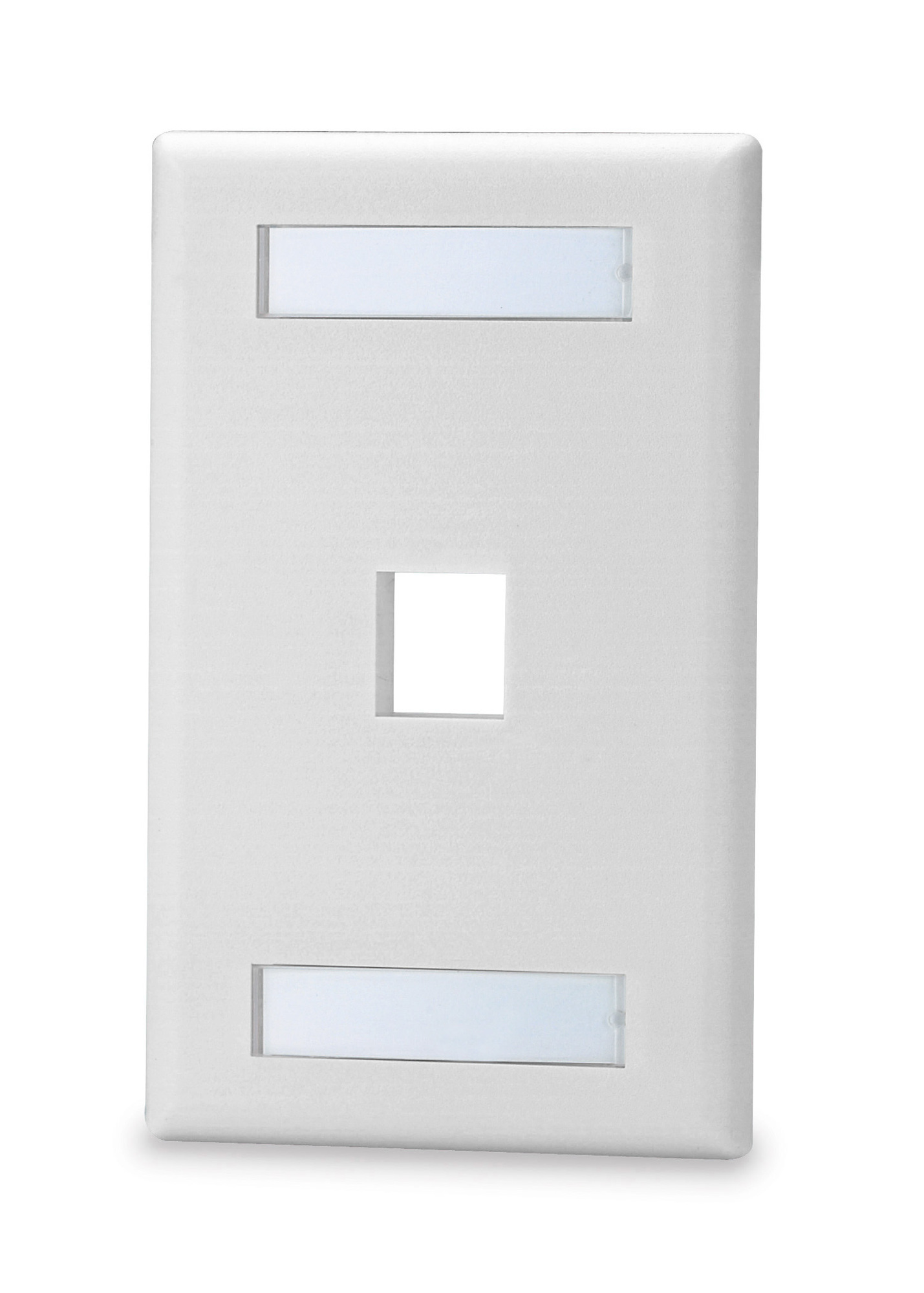 SKFL-1-WH Faceplate With Labeling Window, 1 Gangs, 4-1/2 in L x 2-3/4 in W, Thermoplastic, Fastened Mount