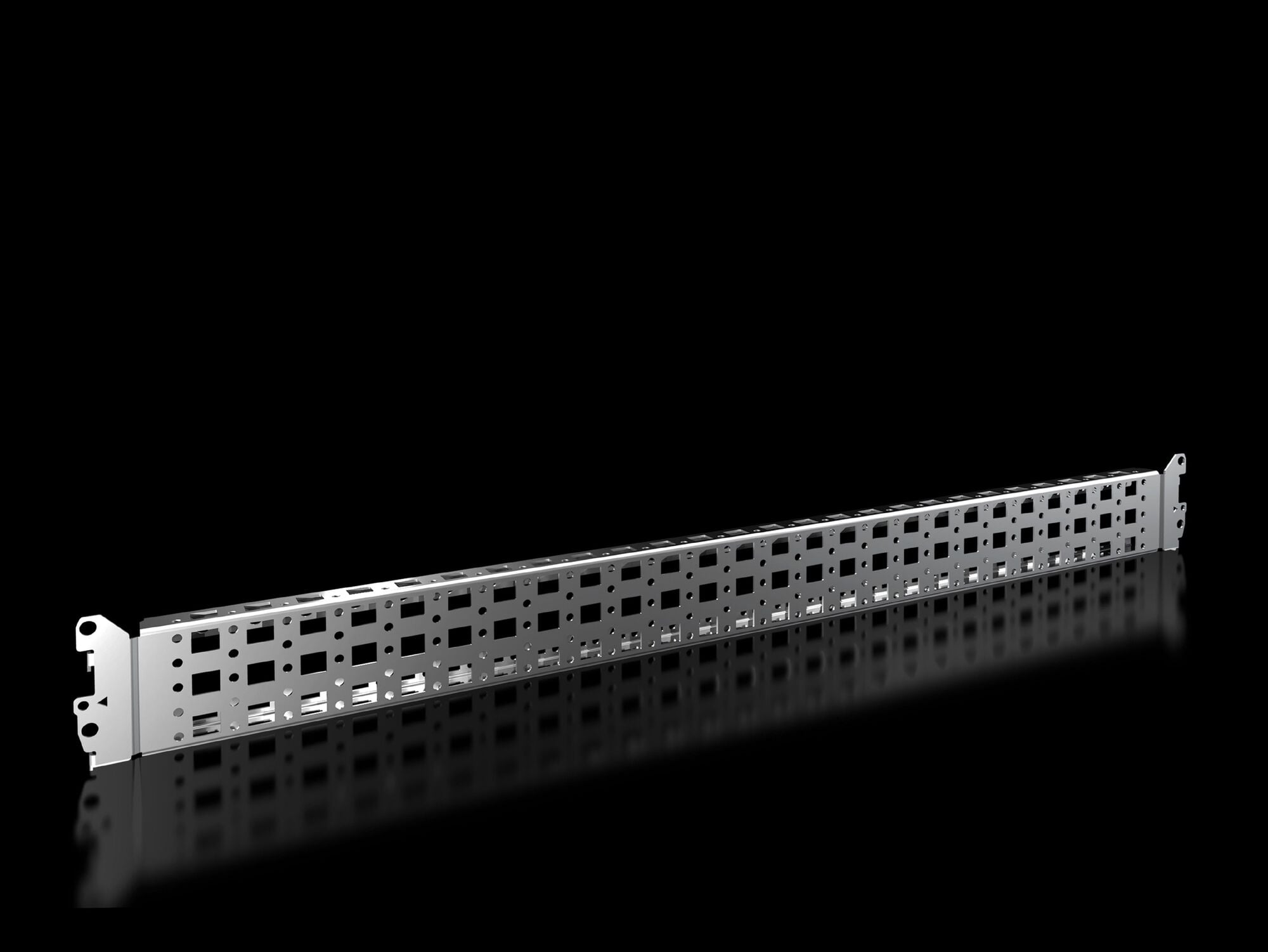 8617140 Internal Variable Punched Section With Mounting Flange, For Use With VX, VX IT, SE, AX Plastic, VX25 800 mm W Baying Enclosure System, Carbon Steel