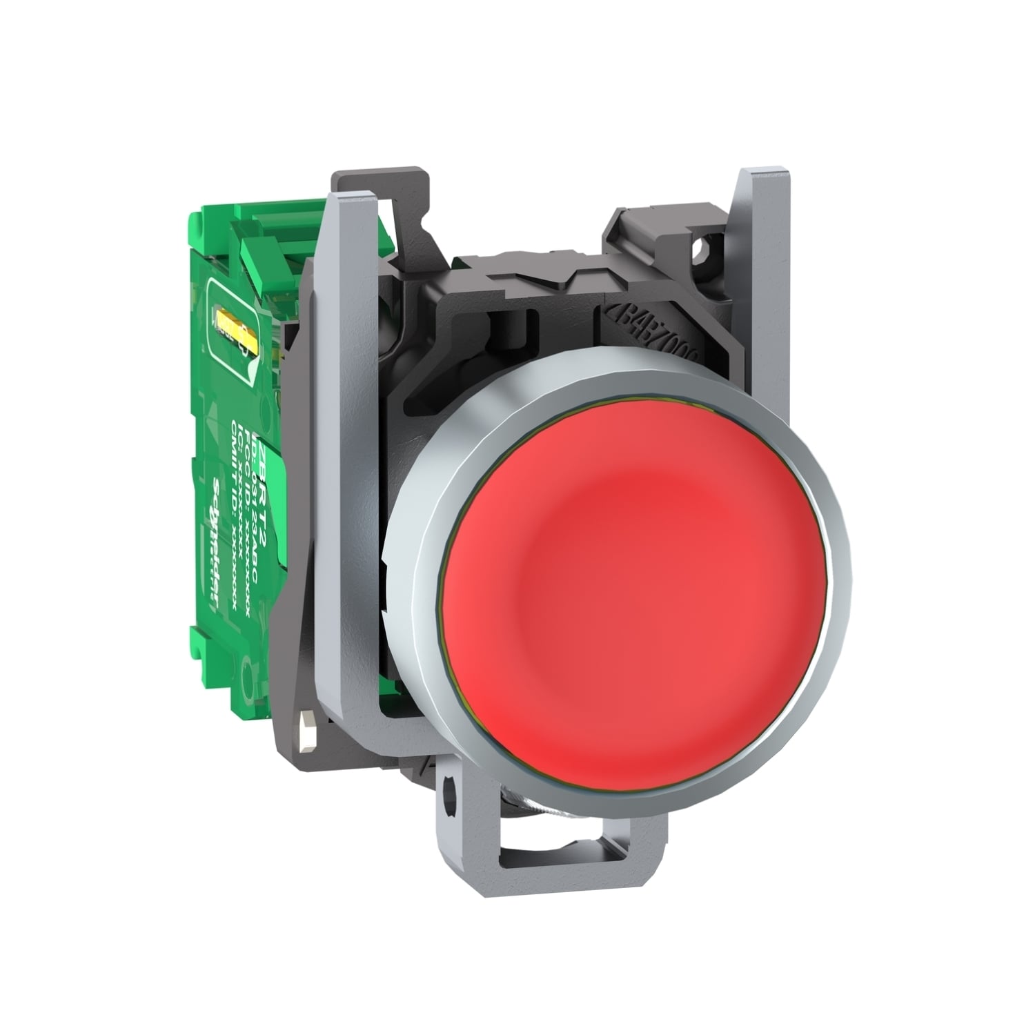 ZB4RTA4 Harmony Wireless/Batteryless Pushbutton, 30 mm W x 43 mm D x 41.5 mm H, Red