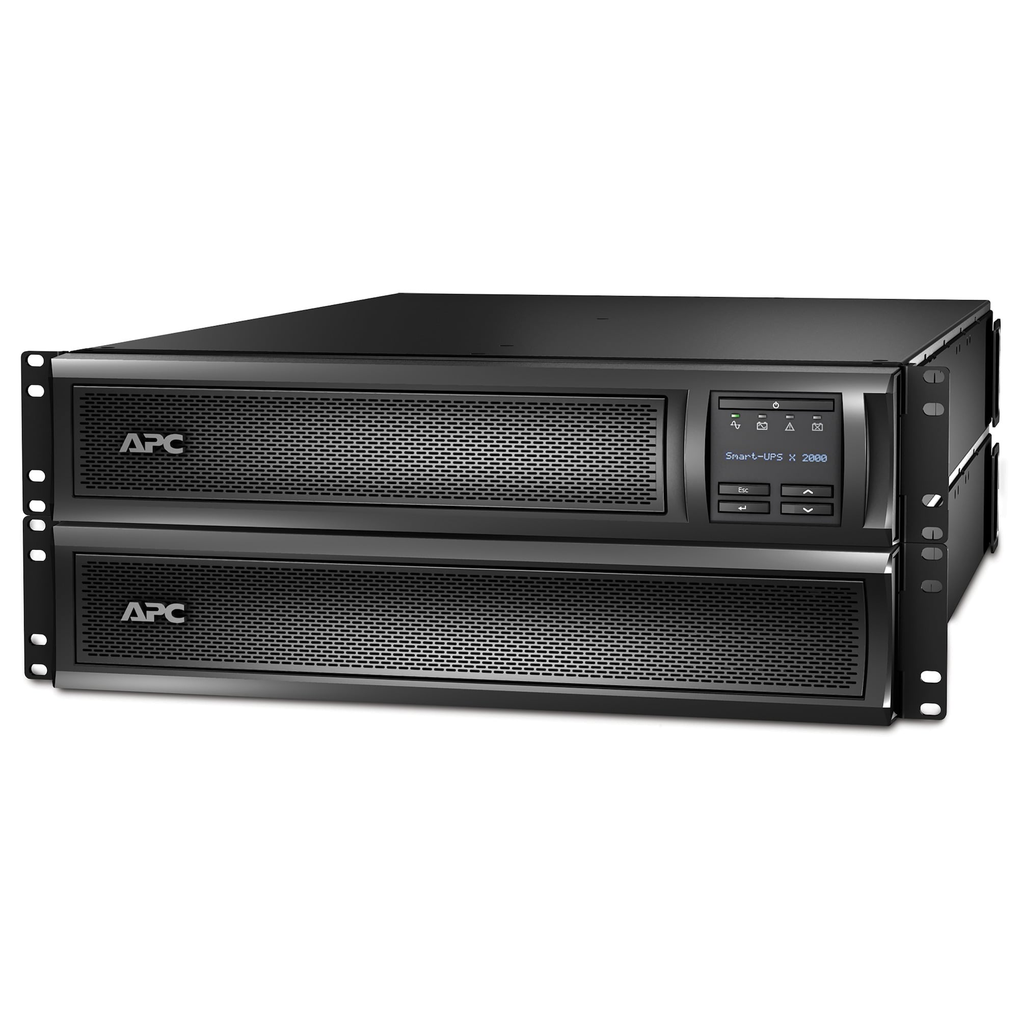 SMX2000RMLV2UNC Smart UPS System, 120 V AC Input, 120 V AC Output, 1.8 kW/1.92 kVA Power Rating, 27 min (900 W) Half Load, 11 min (1.8 kW) Full Load Backup, 7 Outlets